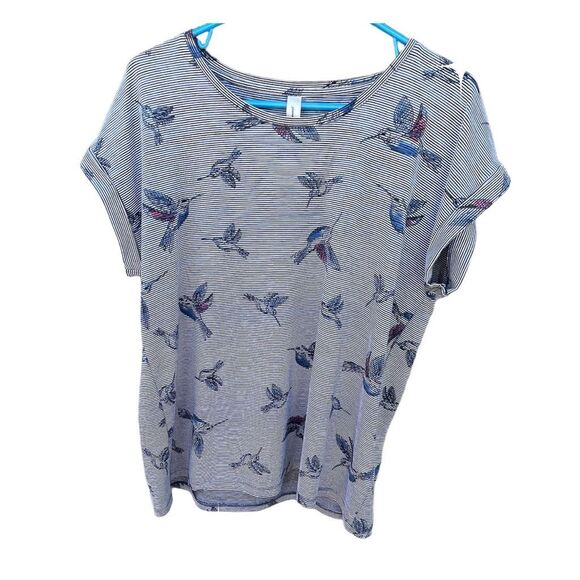 Soyaconcept size XL hummingbird striped top. Danish Company. - Picture 2 of 10